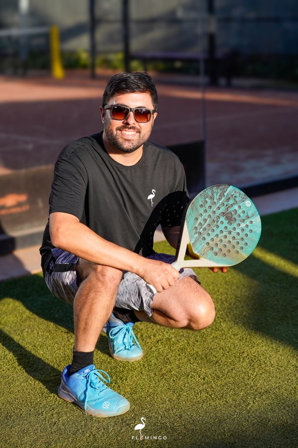 Añañuca Negro — Calcetín Medio para Tenis y Pádel Flamingo Sports