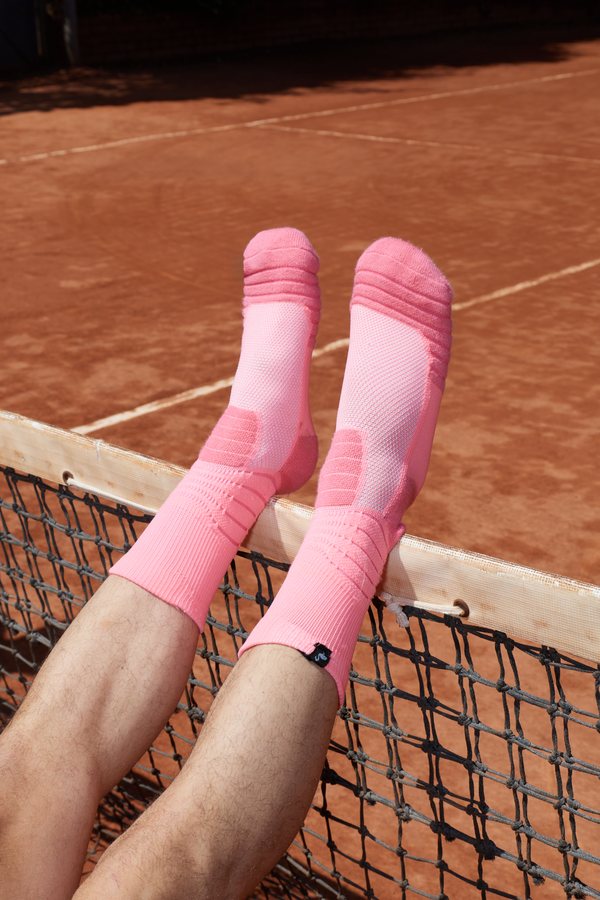 Añañuca Pink — Calcetín Medio para Tenis y Pádel Flamingo Sports